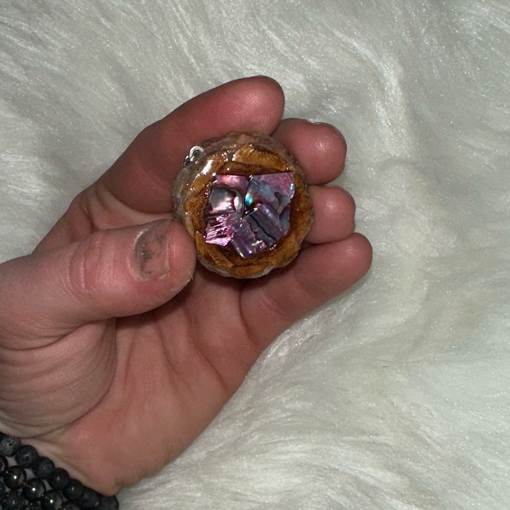 Abalone Pinecone necklace pendant